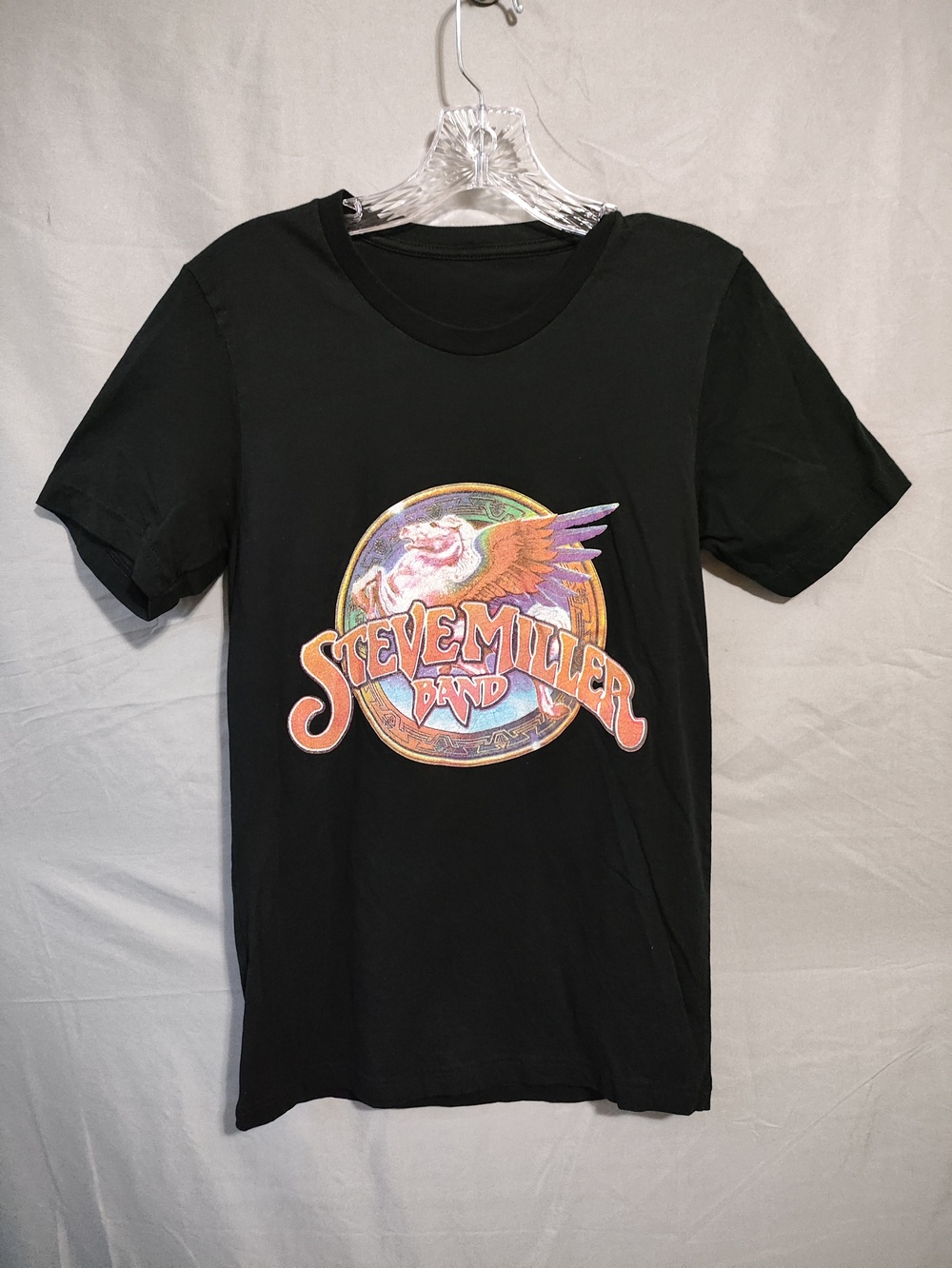 Steve Miller Band Shirt Mens Medium Black Peter Frampton Concert Tour Rock Tee